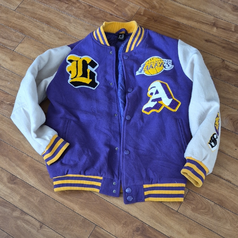 Los Angeles Lakers Varsity Jacket - Purple and White